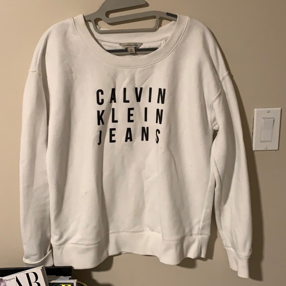 White CK sweatshirt